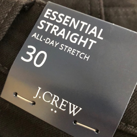 J. Crew Essential Straight Jeans All-Day Stretch Straight Leg Black NWT Size 30 - Picture 6 of 10